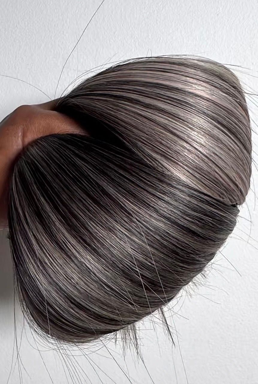 Rooted Black and Blonde Air Touch