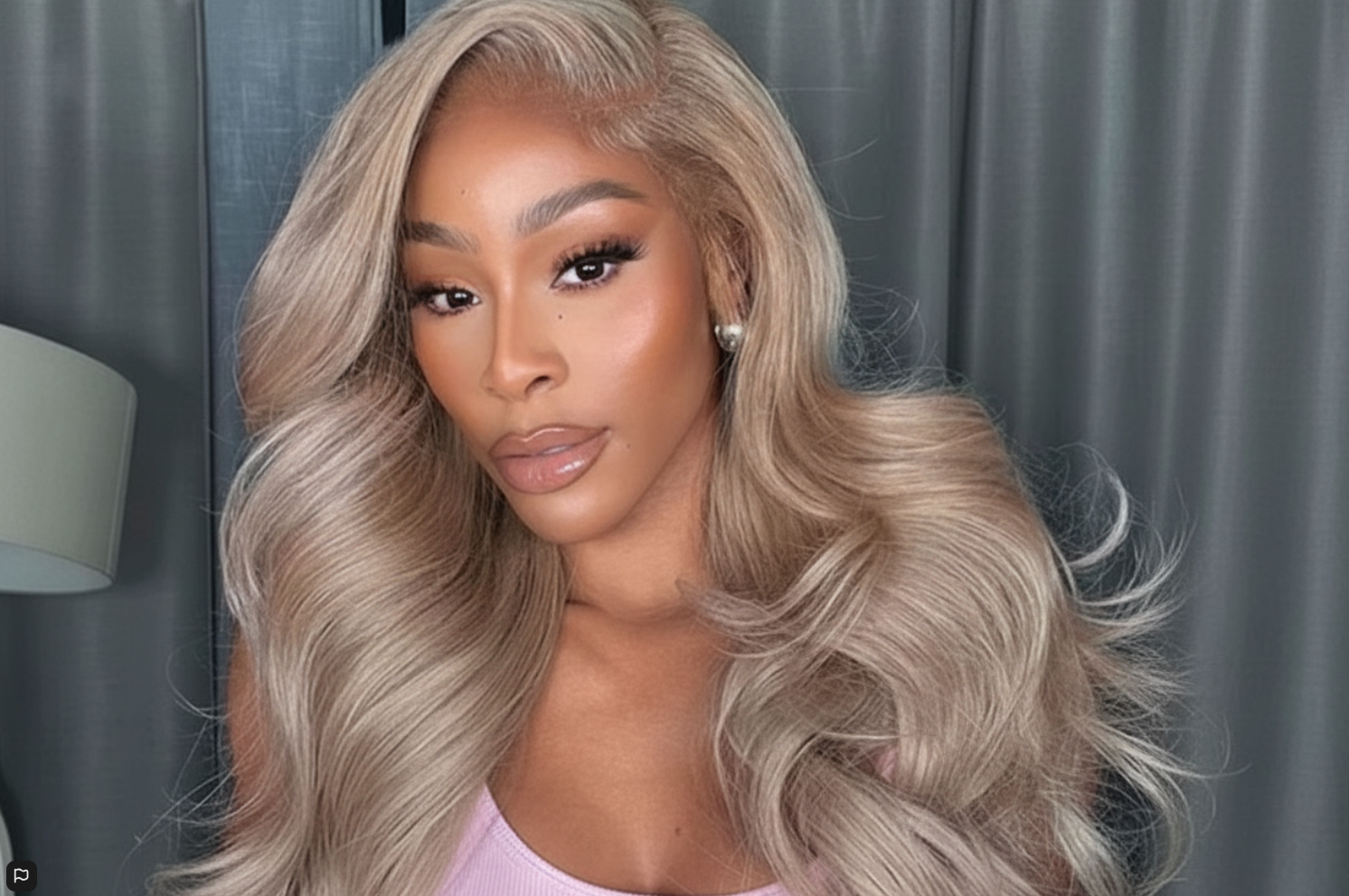 ASH BLONDE & CHAMPAGNE  BROWN LOWLIGHT WIG