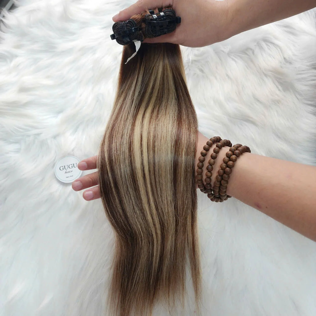 Rooted Caramel & Blonde Air Touch